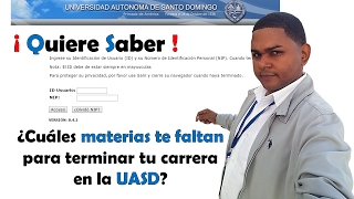 Consultar Materias que te faltan  Terminar tu carrera UASD [upl. by Abbate]