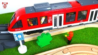 Tram and wooden brio trains  railway [upl. by Ivory]