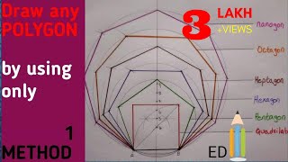 How to draw POLYGON draw any polygon by using 1 method [upl. by Daisy]