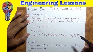 Linear Span Vector Space Topic Vector Calculus [upl. by Aicekan]