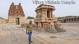 Hampi 10 Vijaya Vitthala Temple ವಿಜಯ ವಿಠ್ಠಲ Musical pillars Mantap Stone Chariot ಕಲ್ಲಿನ ರಥ Karnataka [upl. by Ramedlav]