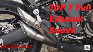 Top 7 Full Exhaust Sound Kawasaki Z1000  QD Exhaust Akrapovic Austin Racing Yoshimura [upl. by Sykes89]