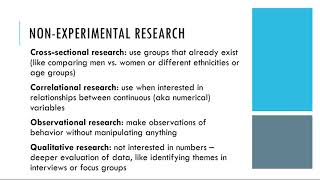 71 Overview of NonExperimental Research [upl. by Eelir]