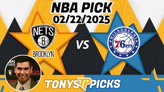 Brooklyn Nets vs Philadelphia 76ers Pick 22225 NBA Pick Prediction [upl. by Blaine]