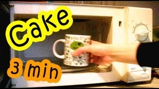 How To Make Microwave Cake In A Cup  3 Minute Recipe [upl. by Gnahc]