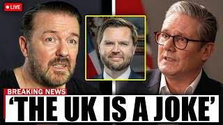 Ricky Gervais REACTS To Kier Starmer Getting Humiliated By JD Vance On FREE SPEECH [upl. by Airbmak]