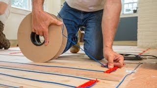 Installing Warmup Electric Radiat Heat Under Hardwood flooring [upl. by Higley]