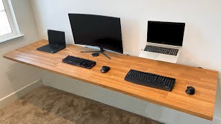 Building An IKEA Floating Desk Setup [upl. by Nosde]