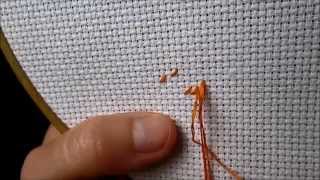 TUTO BRODERIE FACILE  Le demipoint de croix [upl. by Ametaf]