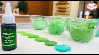 Getting The Right Shades of Green From Gel Colours I McCalls Baking Class Video [upl. by Rosinski]