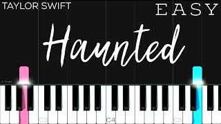 Taylor Swift  Haunted  EASY Piano Tutorial [upl. by Ibba977]