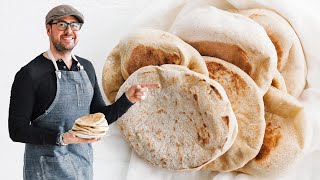 Homemade Pita Bread Recipe [upl. by Nnyl]