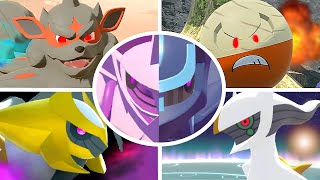 Pokémon Legends Arceus  All Bosses  Cutscenes [upl. by Harihat337]