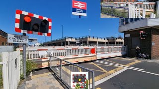 Unique Sliding Gates at Redcar Level Crossing North Yorkshire [upl. by Stillmann]