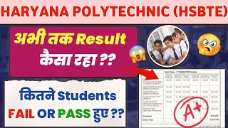 Haryana Polytechnic Semester Exam Result Update Result Update Hsbte [upl. by Dnivra]