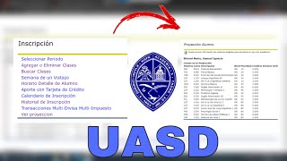 Como ver LA PROYECCIÓN de materias de la UASD [upl. by Walley]