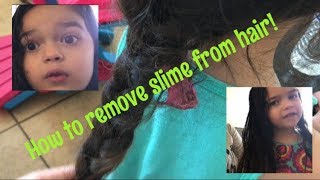 HOW TO REMOVE SLIME FROM HAIR [upl. by Romito]