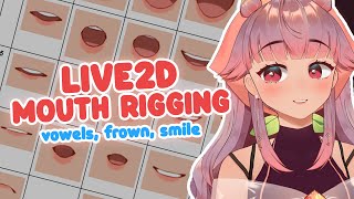 【Live2D Cubism】VTuber Model Mouth Rigging Tutorial vowelsaeiou frown smile [upl. by Kosey]