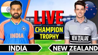 India vs New Zealand Match 12  Live Cricket Match Today  IND vs NZ  Champions Trophy Last 40 Ov [upl. by Aicilaanna]