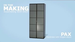 IKEA Pax Wardrobe with Hinged Doors Assembly Instructions [upl. by Zedekiah461]