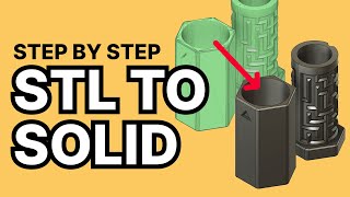 Convert STL Mesh to a Solid Body in Fusion 360 2023 [upl. by Oicam]