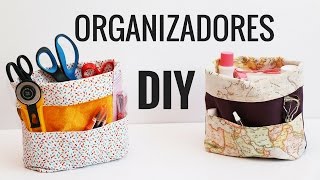 DIY ORGANIZADORES  Cómo hacer bolsas de tela organizadoras [upl. by Honorine]