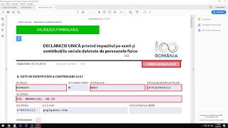 Completarea Declaratiei Unice si trimiterea prin Spatiul Virtual ANAF [upl. by Nadabb]