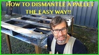 How to Dismantle a Pallet The EASY Way Two Great Techniques [upl. by Rollecnahc]