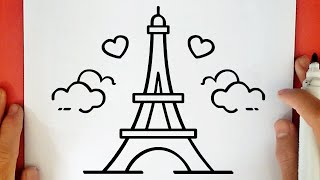 COMMENT DESSINER LA TOUR EIFFEL [upl. by Sell971]