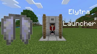 How to make an elytra launcher in Minecraft Bedrock Edition [upl. by Llenrap]