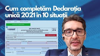 Cum completăm Declarația unică 2021 în 10 situații  explică Cornel Grama [upl. by Girish]