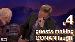 Guests making Conan laugh 4  COMPILATION [upl. by Grega]