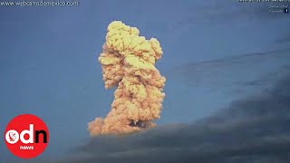 Incredible Time Lapse Video of Mexicos Popocatepetl Volcano Erupting [upl. by Ynnavoj]