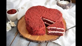 Torta Red Velvet a forma di cuore  Ricetta San Valentino [upl. by Sirej]