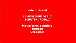 Tutorial per la gestione degli scrutini finali 20192020 [upl. by Hugibert]