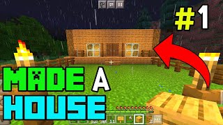 1 Minecraft Survival  I Made a House in Minecraft  Lets Play  Hindi Gameplay [upl. by Nahtnanhoj]