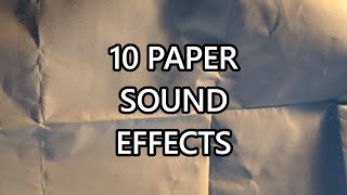 10 Paper Sound Effects  BONUS  ROYALTY FREE [upl. by Odyssey]