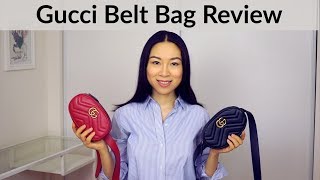 Gucci GG Marmont Belt Bag Review amp Mod Shots  English Subs  Gucci腰包评测 [upl. by Ylrebmi264]