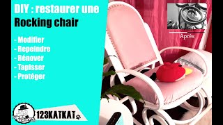 SUB DIY Rocking chair  modifier repeindre rénover tapisser un vieux fauteuil [upl. by February542]