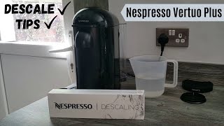 How to Descale Nespresso Vertuo Plus Machine  Descaling Tips and Instructions Video  Krups [upl. by Paolina]