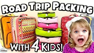 Packing for a FAMILY ROAD TRIP with FOUR KIDS 🚙 Packing and Car Organization HACKS [upl. by Clarhe]