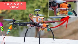 DIY Diwali Rocket Launcher on Drone  Indian Lifehacker [upl. by Niuqaoj900]