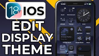 HOW TO CHANGE THEME ON IPHONE IOS 18  CUSTOMIZE DISPLAY THEME ON IPHONE 2025 [upl. by Eilegna946]