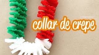 Collar de papel crepé Fiestas patrias [upl. by Edgell]