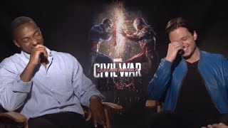 Anthony Mackie amp Sebastian Stan being a chaotic duo for 14 minutes straight [upl. by Nonnag]