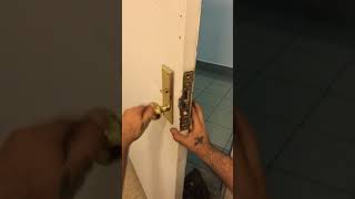 Installing mortise lock Geo Locksmith [upl. by Ahsie132]