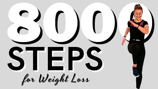 🔥8000 STEPS🔥FAST WALKING WORKOUT for Weight Loss🔥Low Intensity Sweaty FAT BURNING POWER WALK🔥 [upl. by Lanni]