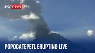 Watch Mexico’s Popocatépetl volcano [upl. by Nasya]