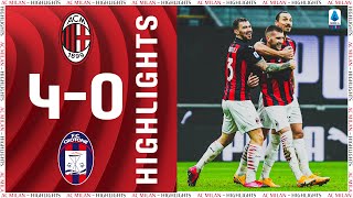 Highlights  AC Milan 40 Crotone  Matchday 21 Serie A TIM 202021 [upl. by Art]