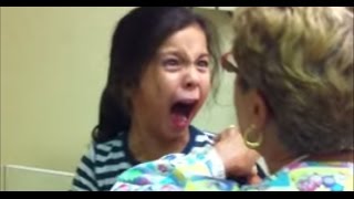 Little Girl Freaks Out Getting Flu Shot [upl. by Vastah22]